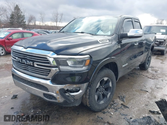 2019 Ram 1500 Laramie with VIN 1C6SRFDT6KN869740, listed as a IAAI auction lot 41563751 with 132,611 mi miles. Bid and sale history available at carsss.com. Image 2.