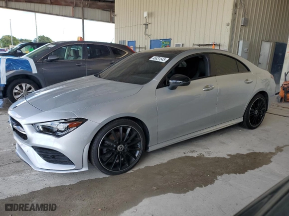 2021 Mercedes-Benz CLA with VIN W1K5J4GB7MN168444, listed as a Copart auction lot 46831545 with 44,939 mi miles and Non Repairable. Bid and sale history available at carsss.com. Image 1.