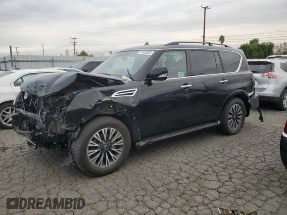 2021 Nissan Armada SL with VIN JN8AY2BA3M9373697, listed as a Copart auction lot 73402362 with 1,465 mi miles. Bid and sale history available at carsss.com. Image 1.