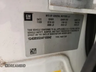 2010 Buick LaCrosse CX with VIN 1G4GB5EG9AF169942, listed as a Copart auction lot 61646885 with 85,323 mi miles and Salvage title. Bid and sale history available at DreamBid. Image 14.