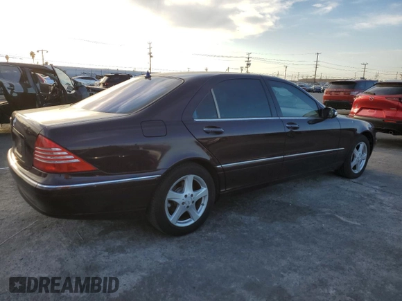 2004 Mercedes-Benz S-Class 4.3L with VIN WDBNG70J64A387204, listed as a Copart auction lot 84753314 with 112,898 mi miles and Salvage Title. Bid and sale history available at carsss.com. Image 3.