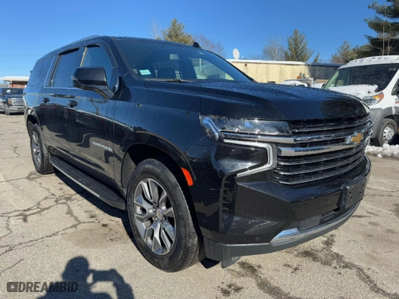 2022 Chevrolet Suburban LT with VIN 1GNSKCKDXNR189741, listed as a Copart auction lot 46791695 with 150,778 mi miles and Clean Title. Bid and sale history available at carsss.com. Image 1.