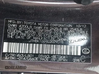 2013 Lexus ES 4dr Sdn with VIN JTHBK1GG9D2029078, listed as a IAAI auction lot 41970085 with 130,898 mi miles. Bid and sale history available at carsss.com. Image 9.