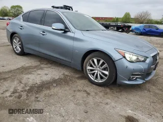 2017 Infiniti Q50 Signature Edition with VIN JN1EV7AR1HM835769, listed as a Copart auction lot 55125745 with 97,290 mi miles and Salvage title. Bid and sale history available at DreamBid. Image 4.