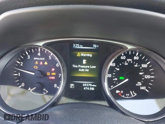2016 Nissan Rogue SV with VIN KNMAT2MT9GP608421, listed as a IAAI auction lot 41646149 with 69,370 mi miles and . Bid and sale history available at DreamBid. Image 7.
