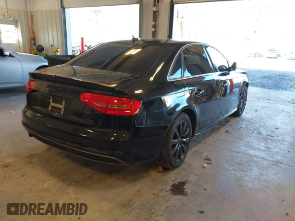 2015 Audi A4 Premium with VIN WAUBFAFL2FN044377, listed as a IAAI auction lot 41230721 with 144,942 mi miles. Bid and sale history available at carsss.com. Image 4.