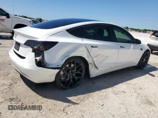 2022 Tesla Model 3 with VIN 5YJ3E1EA0NF108956, listed as a Copart auction lot 50066235 with 35,180 mi miles and Non Repairable. Bid and sale history available at DreamBid. Image 3.