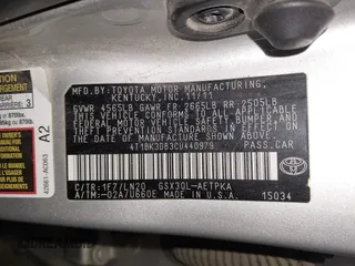 2012 Toyota Avalon with VIN 4T1BK3DB3CU440979, listed as a IAAI auction lot 41915347 with 131,046 mi miles. Bid and sale history available at carsss.com. Image 9.