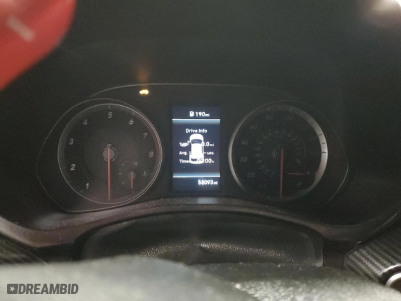 2019 Hyundai Veloster Turbo with VIN KMHTH6AB2KU010531, listed as a Copart auction lot 68113624 with 58,093 mi miles and Clean Title. Bid and sale history available at carsss.com. Image 9.
