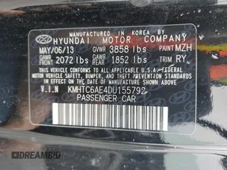 2013 Hyundai Veloster Turbo z VIN KMHTC6AE4DU155792, wystawiony jako Copart lot #83189014 z przebiegiem 70 033 mil mil oraz Szkoda całkowita • Salvage title. Historia ofert i sprzedaży dostępna na DreamBid. Obrazek 12.