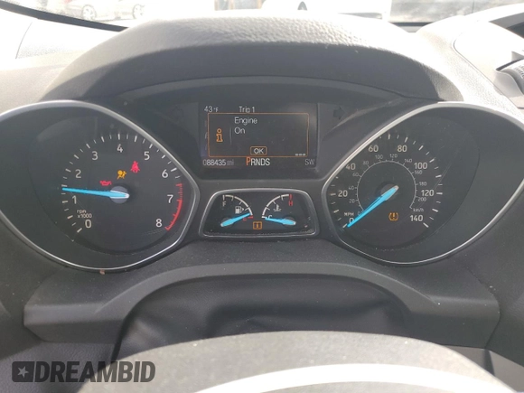 2017 Ford Escape S with VIN 1FMCU0F77HUB28886, listed as a Copart auction lot 47661035 with 88,435 mi miles and Salvage Title. Bid and sale history available at carsss.com. Image 9.