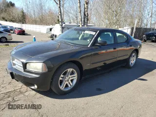2006 Dodge Charger R/T with VIN 2B3KA53H86H191581, listed as a Copart auction lot 47493015 with 185,223 mi miles and Salvage Title. Bid and sale history available at carsss.com. Image 1.