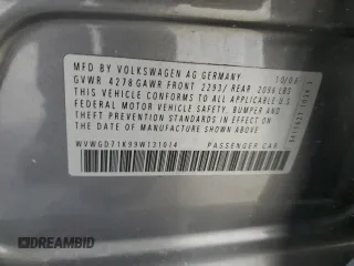 2009 Volkswagen GTI z VIN WVWGD71K99W131014, wystawiony jako Copart lot #47857095 z przebiegiem 180 763 mil mil oraz Szkoda całkowita • Salvage title. Historia ofert i sprzedaży dostępna na DreamBid. Obrazek 12.