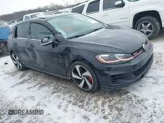2019 Volkswagen Golf GTI S with VIN 3VW6T7AU2KM027516, listed as a IAAI auction lot 41320955 with 36,514 mi miles. Bid and sale history available at carsss.com. Image 1.
