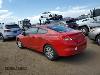 2012 Honda Civic Cpe LX with VIN 2HGFG3B56CH533844, listed as a Copart auction lot 66630824 with 143,246 mi miles and Salvage Title. Bid and sale history available at carsss.com. Image 2.
