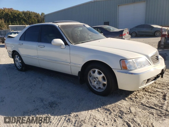 2000 Acura RL with VIN JH4KA9657YC004956, listed as a Copart auction lot 77944634 with 0 mi miles and Salvage Title. Bid and sale history available at carsss.com. Image 4.