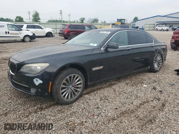 2011 BMW 7 Series 740Li with VIN WBAKB4C55BC574335, listed as a Copart auction lot 59947785 with 106,366 mi miles and Salvage title. Bid and sale history available at DreamBid. Image 1.
