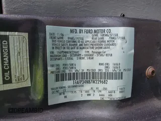 2007 Ford Focus S с VIN 1FAFP34N87W229682, выставлен на аукционе IAAI как лот 42393649 с пробегом 190 804 миль миль и . История ставок и продаж доступна на DreamBid. Изображение 9.