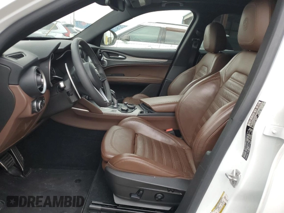 2019 Alfa Romeo Stelvio Ti with VIN ZASPAKBN2K7C58702, listed as a Copart auction lot 47459585 with 49,393 mi miles and Salvage title. Bid and sale history available at DreamBid. Image 7.