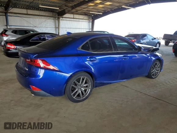 2016 Lexus IS 200t with VIN JTHBA1D2XG5014815, listed as a Copart auction lot 53821285 with 48,847 mi miles and Salvage Title. Bid and sale history available at DreamBid. Image 3.