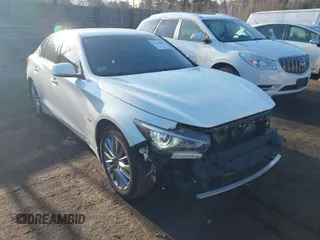 2018 Infiniti Q50 2.0t LUXE with VIN JN1CV7ARXJM280110, listed as a IAAI auction lot 41722863 with 88,878 mi miles. Bid and sale history available at carsss.com. Image 1.