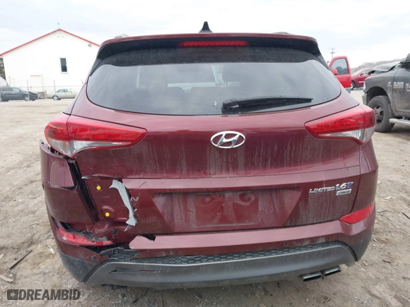 2016 Hyundai Tucson Eco with VIN KM8J3CA26GU179785, listed as a IAAI auction lot 41697664 with 110,975 mi miles. Bid and sale history available at carsss.com. Image 16.