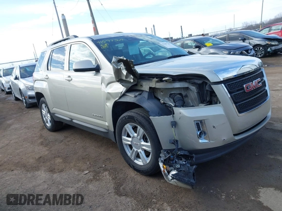 2015 GMC Terrain SLT with VIN 2GKFLXE32F6429187, listed as a IAAI auction lot 41697367 with 106,844 mi miles and . Bid and sale history available at carsss.com. Image 1.