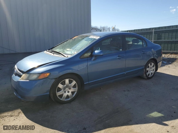 2006 Honda Civic Sdn LX with VIN 1HGFA16536L153514, listed as a Copart auction lot 48292765 with 201,246 mi miles and Salvage Title. Bid and sale history available at carsss.com. Image 1.