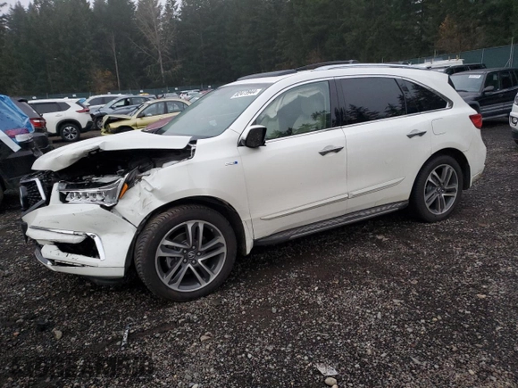 2019 Acura MDX Sport Hybrid w/Advance Pkg with VIN 5J8YD7H77KL000081, listed as a Copart auction lot 82473944 with 0 mi miles and Salvage Title. Bid and sale history available at carsss.com. Image 1.