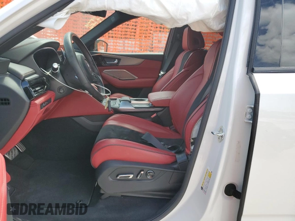 2023 Acura MDX w/A-Spec Package with VIN 5J8YE1H05PL042995, listed as a Copart auction lot 55276985 with 45,893 mi miles and Salvage title. Bid and sale history available at DreamBid. Image 7.