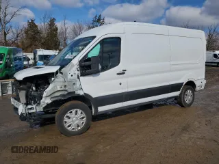 2023 Ford Transit Cargo with VIN 1FTBR1C8XPKC01098, listed as a Copart auction lot 43004965 with Not Provided miles and Salvage Title. Bid and sale history available at carsss.com. Image 1.