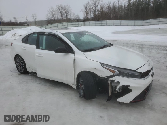2022 Kia Forte GT with VIN 3KPF44ACXNE474261, listed as a Copart auction lot 45858195 with 0 mi miles and Salvage Title. Bid and sale history available at carsss.com. Image 4.