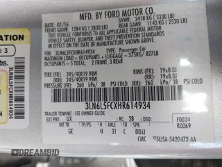 2017 Lincoln MKZ Reserve с VIN 3LN6L5FCXHR614934, выставлен на аукционе IAAI как лот 42301724 с пробегом 88 616 миль миль и . История ставок и продаж доступна на DreamBid. Изображение 9.