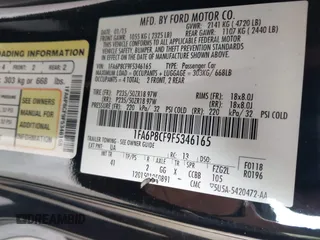 2015 Ford Mustang GT with VIN 1FA6P8CF9F5346165, listed as a IAAI auction lot 42575412 with 79,174 mi miles and . Bid and sale history available at DreamBid. Image 9.