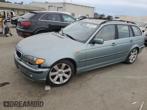 2003 BMW 3 Series 325i with VIN WBAEN33443PC12127, listed as a Copart auction lot 45058375 with 118,279 mi miles and Salvage Title. Bid and sale history available at carsss.com. Image 1.