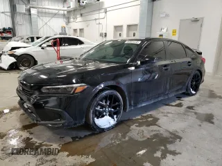 2022 Honda Civic Sport with VIN 2HGFE2F56NH125468, listed as a Copart auction lot 46501415 with 85,088 mi miles and Salvage Title. Bid and sale history available at carsss.com. Image 1.