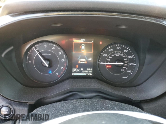 2021 Subaru Impreza Premium with VIN 4S3GKAV67M3604791, listed as a Copart auction lot 88542615 with 24,821 mi miles and Salvage title. Bid and sale history available at DreamBid. Image 9.