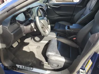 2020 Tesla Model S Performance with VIN 5YJSA1E40LF389106, listed as a Copart auction lot 74157584 with 0 mi miles and Salvage Title. Bid and sale history available at carsss.com. Image 7.