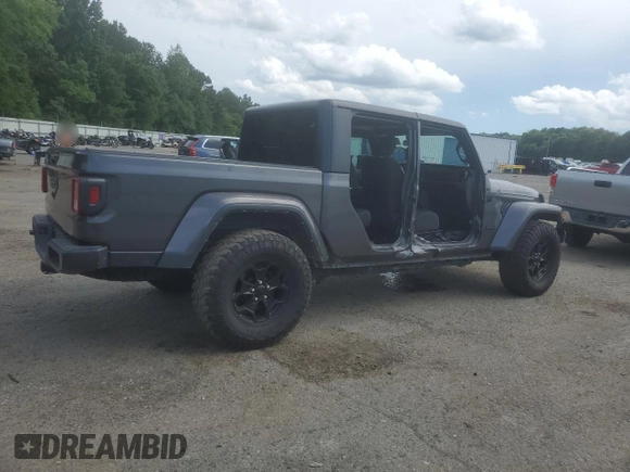 2021 Jeep Gladiator Willys with VIN 1C6HJTAG7ML572661, listed as a Copart auction lot 61172665 with 54,317 mi miles and Salvage title. Bid and sale history available at DreamBid. Image 3.