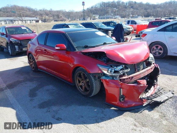 2016 Scion tC with VIN JTKJF5C77GJ026150, listed as a IAAI auction lot 41424088 with 96,370 mi miles. Bid and sale history available at carsss.com. Image 1.