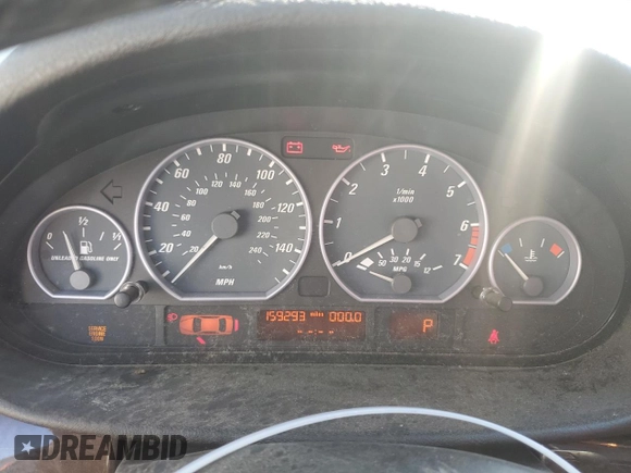 2001 BMW 3 Series 330Ci with VIN WBABN53451JU36194, listed as a Copart auction lot 42038005 with 159,293 mi miles and Salvage Title. Bid and sale history available at carsss.com. Image 9.