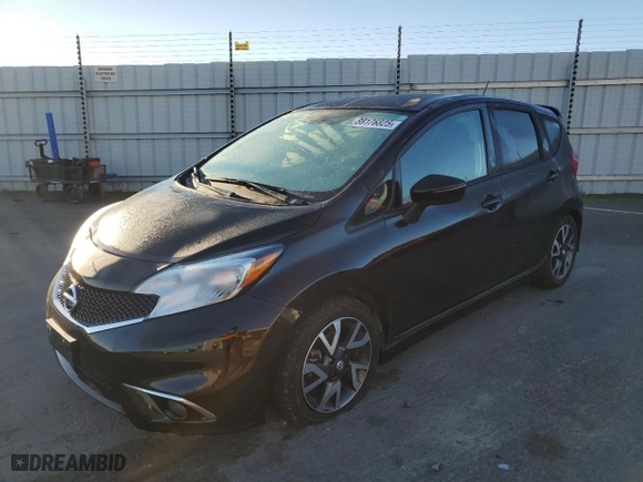 2016 Nissan Versa Note SV with VIN 3N1CE2CP2GL408406, listed as a Copart auction lot 88176825 with 72,402 mi miles and Salvage Title. Bid and sale history available at carsss.com. Image 1.