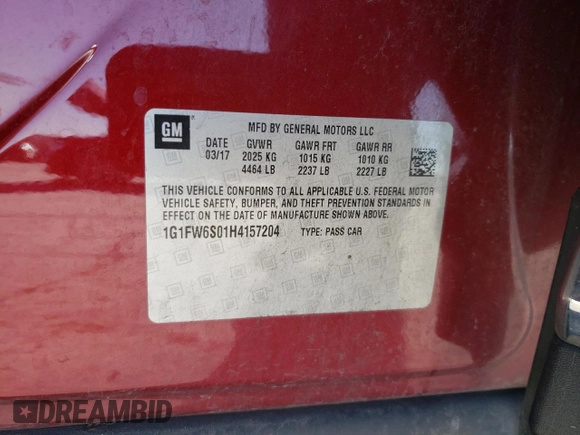 2017 Chevrolet Bolt EV LT with VIN 1G1FW6S01H4157204, listed as a Copart auction lot 67754042 with 72,182 mi miles. Bid and sale history available at carsss.com. Image 14.