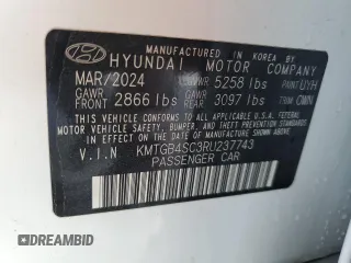 2024 Genesis G80 2.5T z VIN KMTGB4SC3RU237743, wystawiony jako Copart lot #44111555 z przebiegiem 15 170 mil mil oraz Nie do naprawy • Non repairable. Historia ofert i sprzedaży dostępna na DreamBid. Obrazek 12.