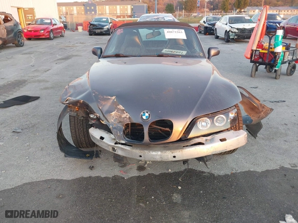 2001 BMW Z3 3.0i with VIN WBACN53491LL47379, listed as a IAAI auction lot 40872263 with 1 mi miles. Bid and sale history available at carsss.com. Image 6.
