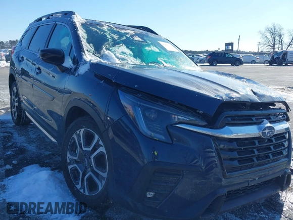 2024 Subaru Ascent Limited with VIN 4S4WMARD1R3409075, listed as a IAAI auction lot 41396792 with 8,552 mi miles and . Bid and sale history available at DreamBid. Image 1.