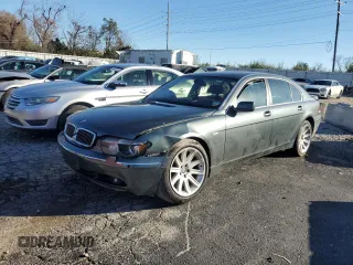 2003 BMW 7 Series 745Li with VIN WBAGN63413DS45269, listed as a Copart auction lot 80987154 with 80,882 mi miles and Salvage Title. Bid and sale history available at carsss.com. Image 1.