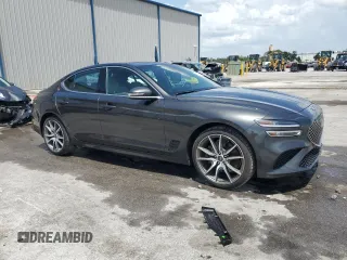 2022 Genesis G70 3.3T с VIN KMTG54TE3NU098344, выставлен на аукционе Copart как лот 60034105 с пробегом 39 487 миль миль и Списание • Salvage title. История ставок и продаж доступна на DreamBid. Изображение 4.