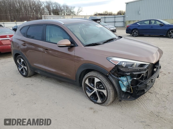 2016 Hyundai Tucson Limited with VIN KM8J33A20GU099902, listed as a Copart auction lot 43022115 with 86,966 mi miles and Salvage Title. Bid and sale history available at DreamBid. Image 4.