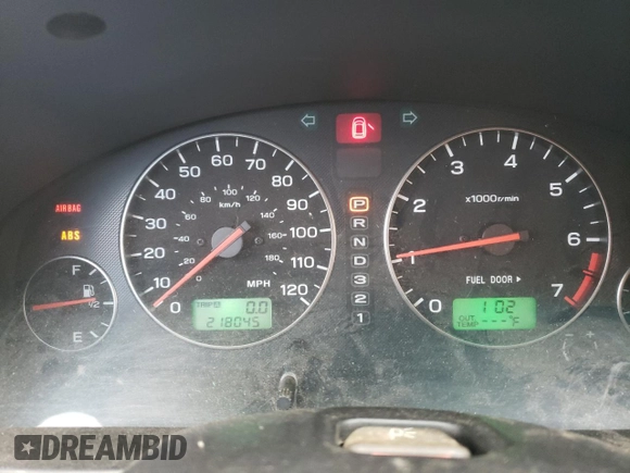 2000 Subaru Legacy with VIN 4S3BE6453Y7215569, listed as a Copart auction lot 81493564 with 218,045 mi miles and Salvage title. Bid and sale history available at DreamBid. Image 9.